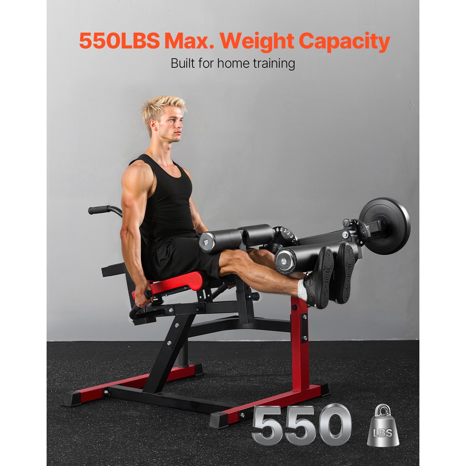 Uimoso Seated Leg Curl and Extension Machine for Thighs, Supports Up to 550 lbs