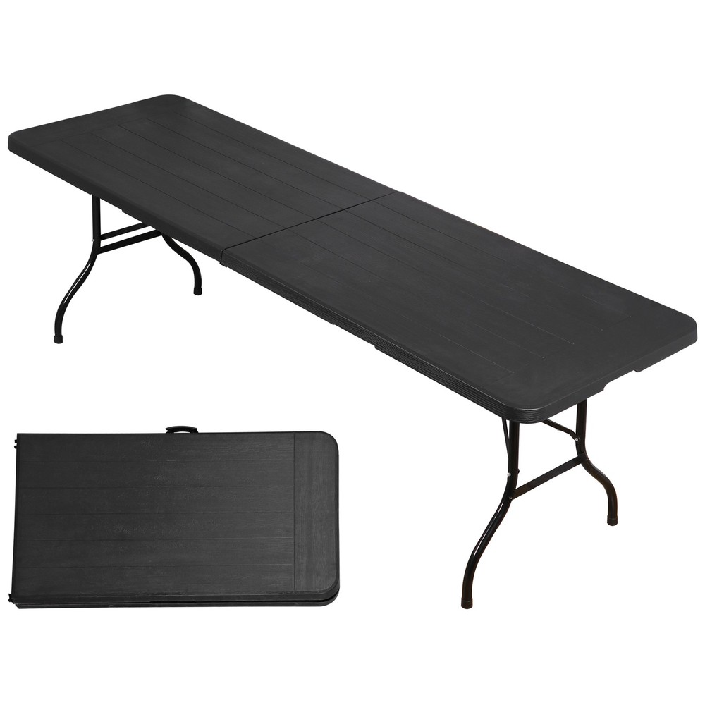 6ft Portable Folding Table Easy Setup Foldable Table for Patio Camping Garage