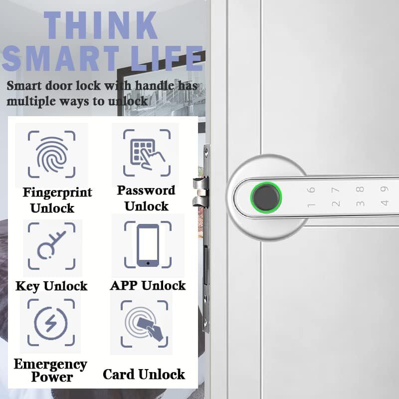 Biometric Door Lock Smart Lock Keyless Entry Smart Door Lock With Handle