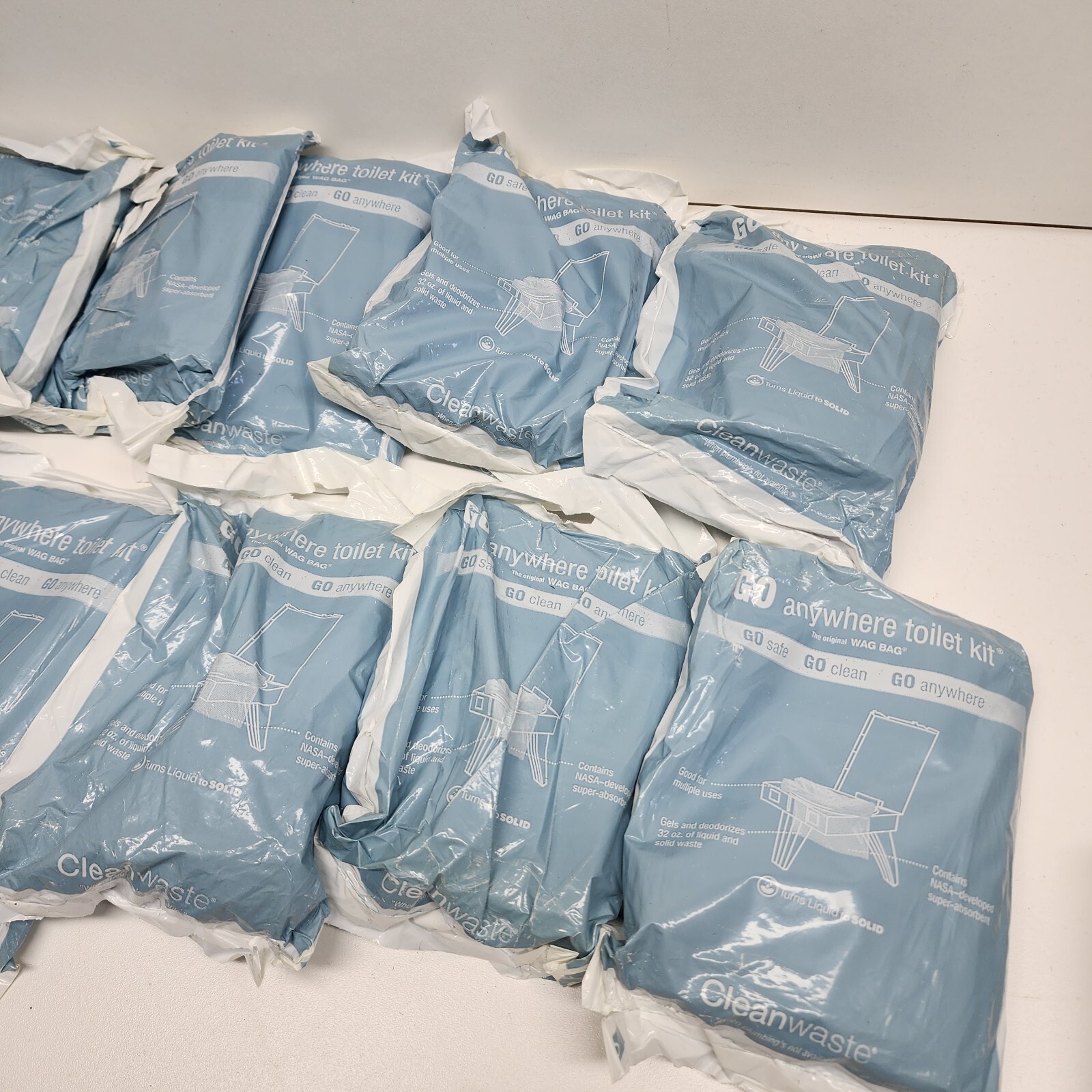 U.S. G.I. GO ANYWHERE SANITARY TOILET KIT BAGS, 10 PACK