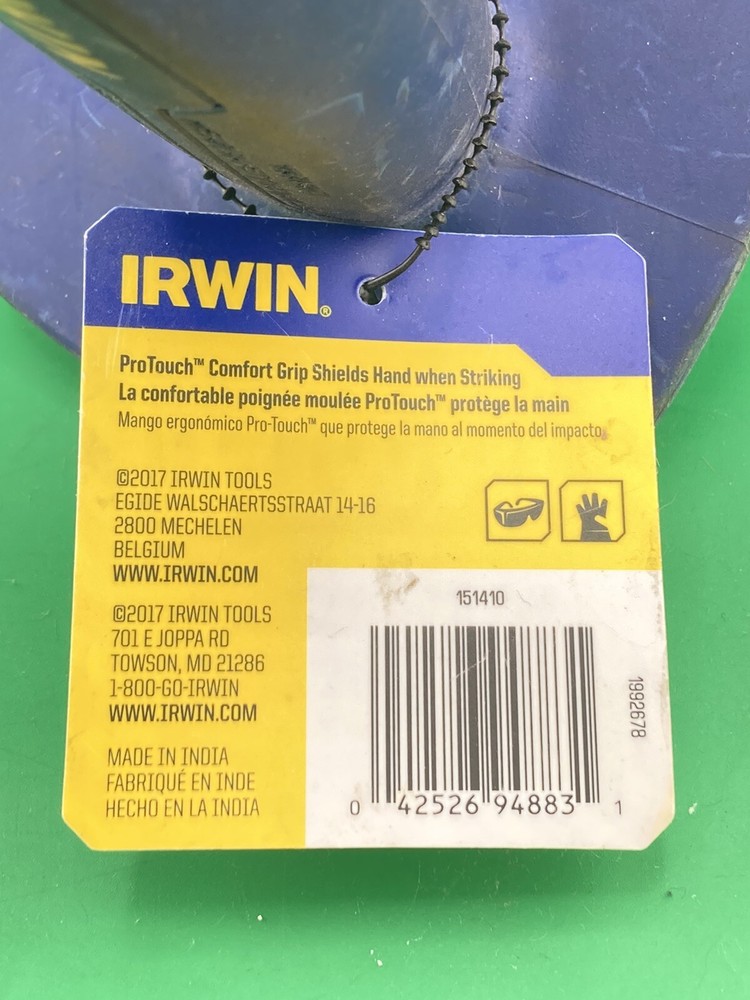 Irwin Gaurded Concrete Chisel 3/4”x12” Pro Touch Grip Excellent Condition