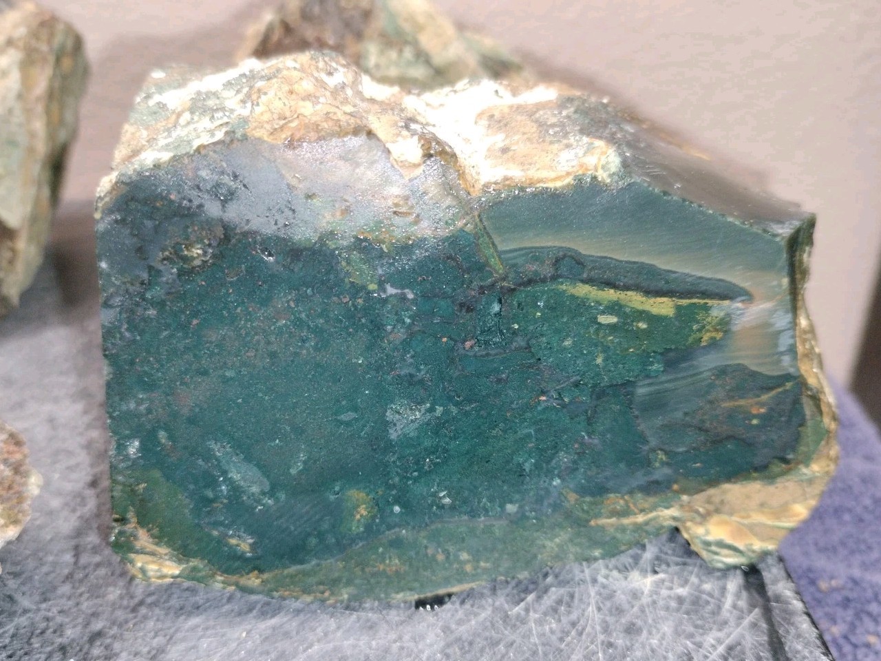 6.2LB ORBS Blue Mountain Picture of Jasper Rough 4pc Lot #23