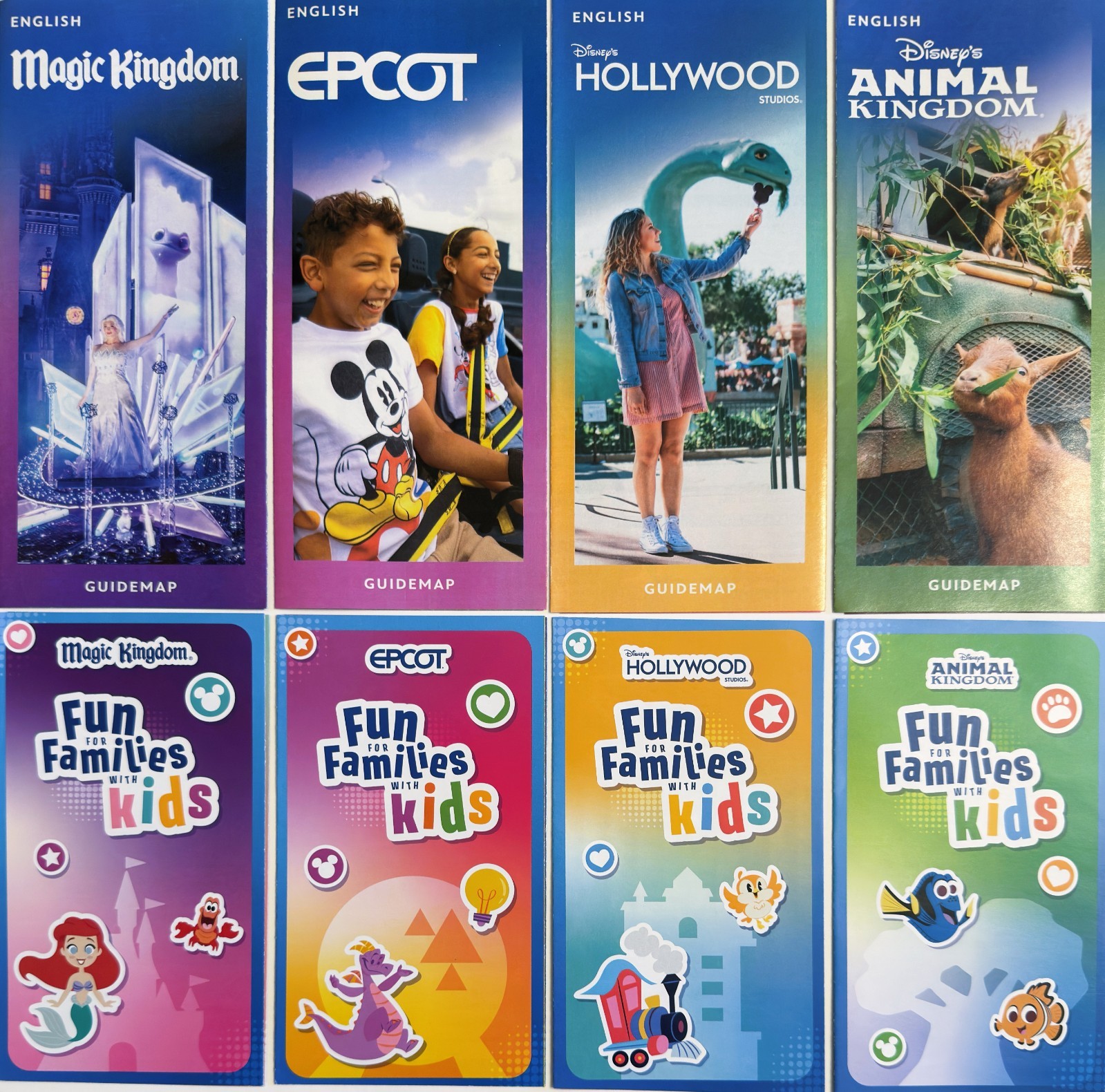 Walt Disney World Theme Park Maps 4 Guide Maps + 4 Fun For Families w Kids 2025