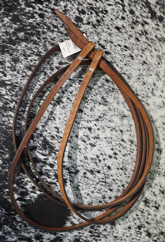 Hand Tooled Leather Split Reins