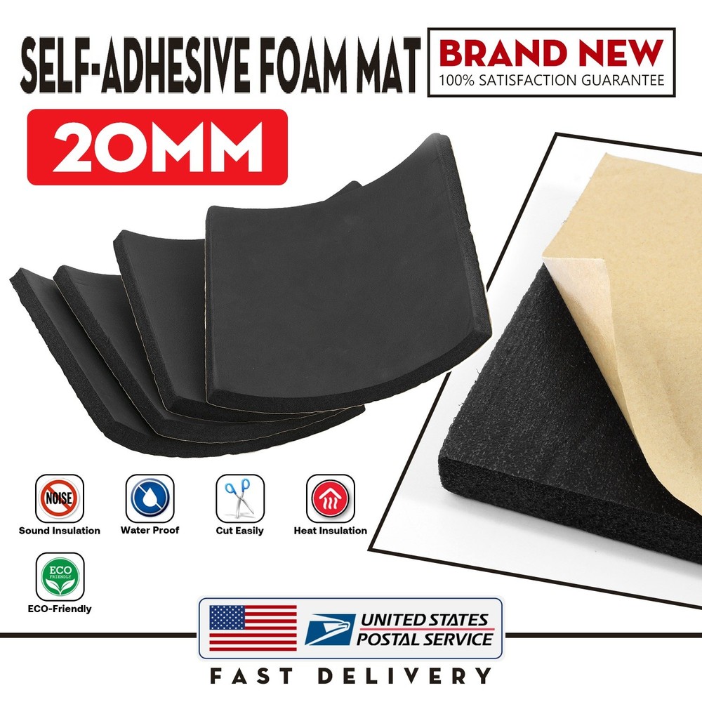 Multi-USE Self Stick Neoprene Insulation Foam-Closed Cell Foam Sheet Square Pad