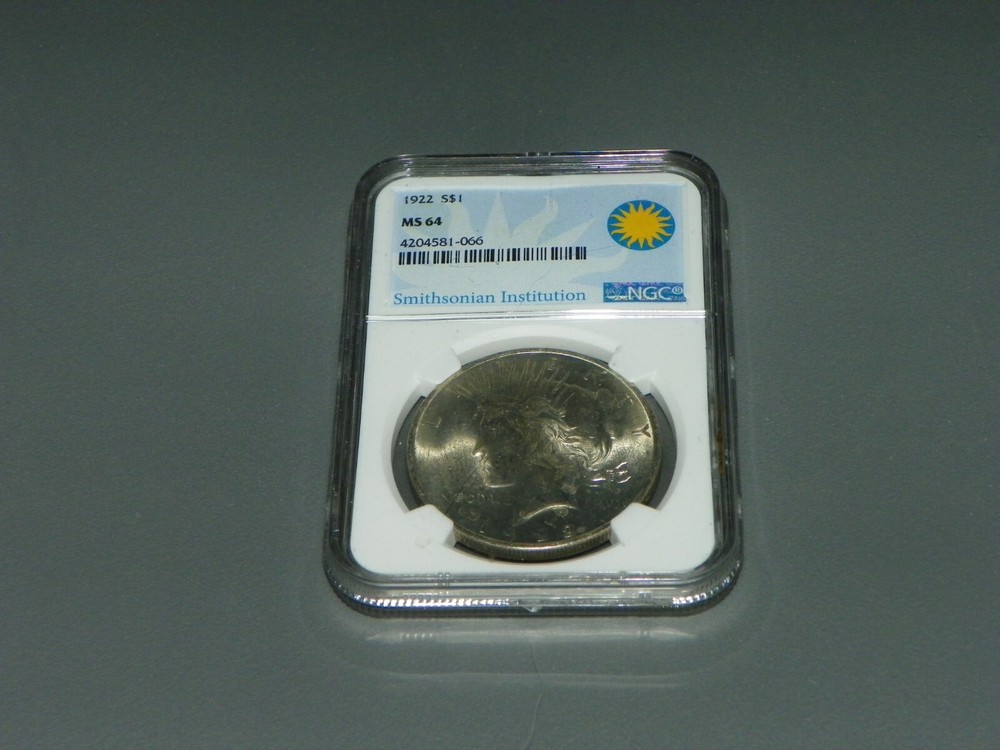 1922 p peace dollar ms64 * Smithsonian Institution*