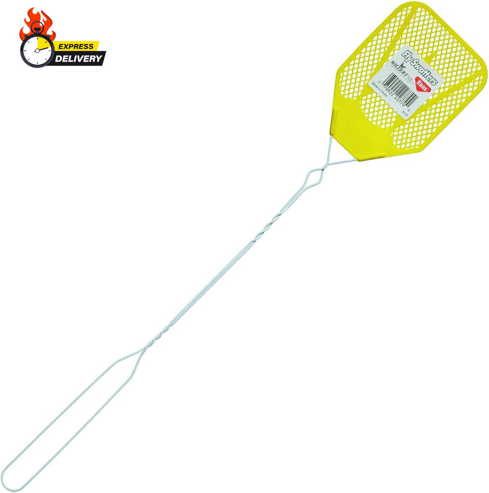 Enoz Plastic Head Wire Handle Fly Swatter (Assorted Colors)