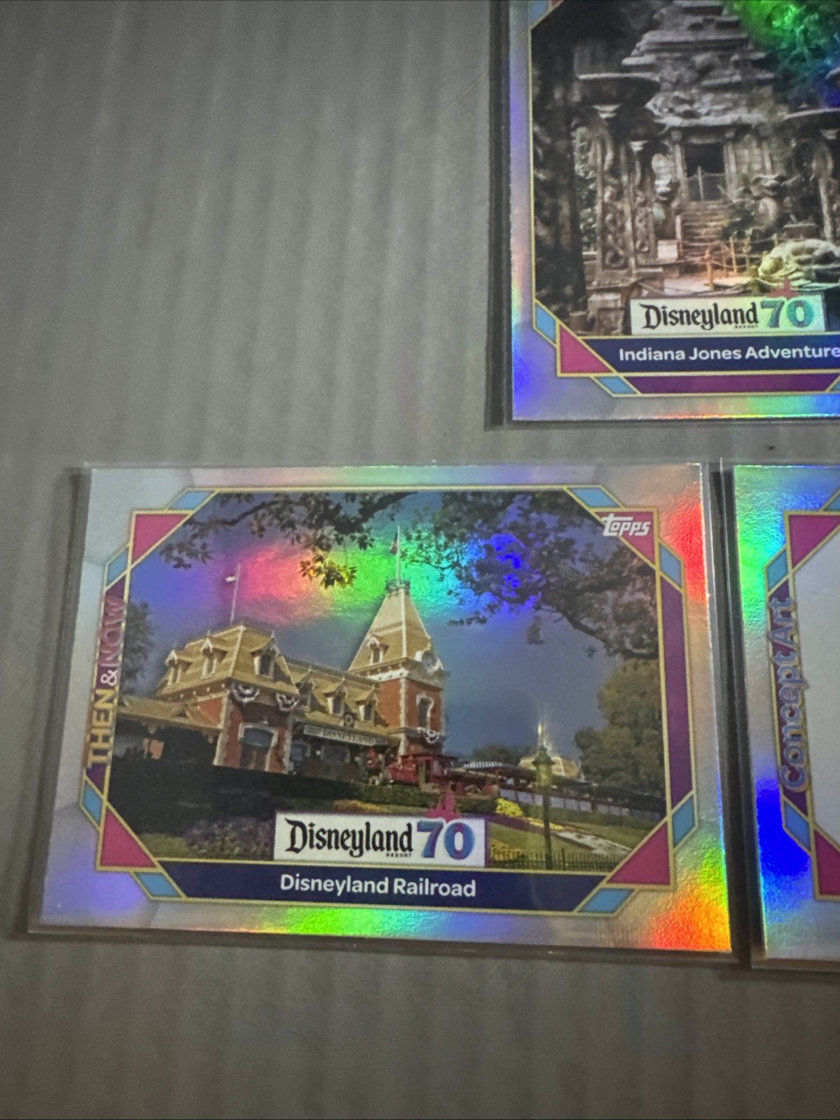 2025 Topps Disneyland 70th Anniversary -insert- Rainbow Foil 3 Card Lot