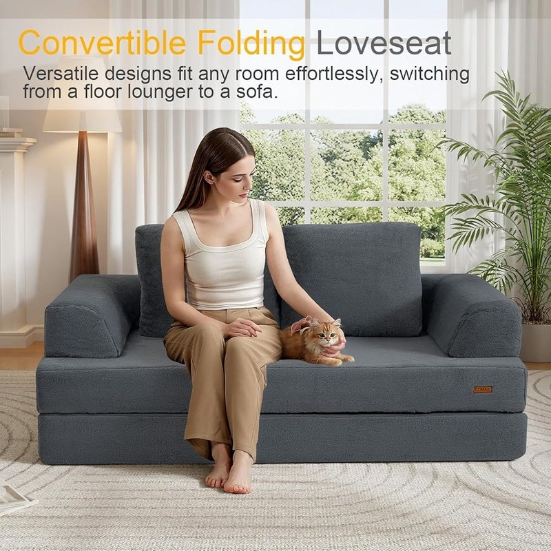 Multi-Functional Folding Sofa Bed Convertible Couch Relaxing Lounging Napping US