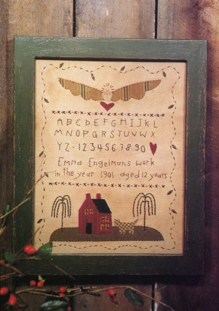 Emma’s Sampler Primitive Embroidery Pattern Designed By Brenda Gervais UC