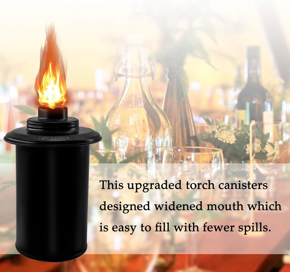 Torch Replacement Canisters, Bamboo Lantern Refillable Torches, Decorative Torch