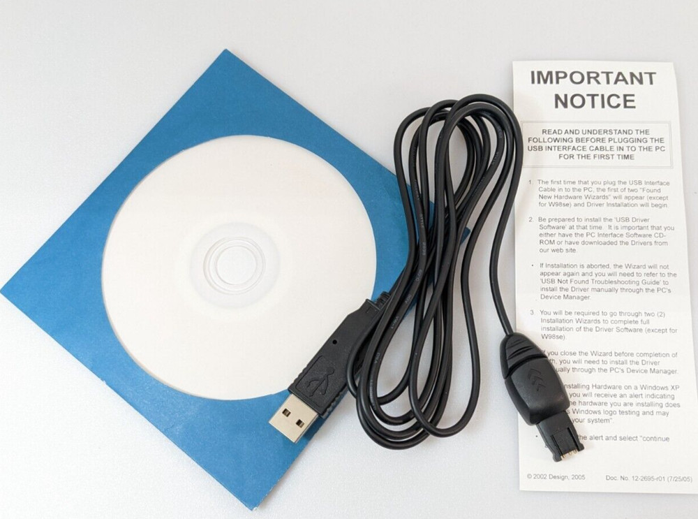Aeris Dive Computer Data Download Cable USB + Drivers Atmos Elite T3, Compumask