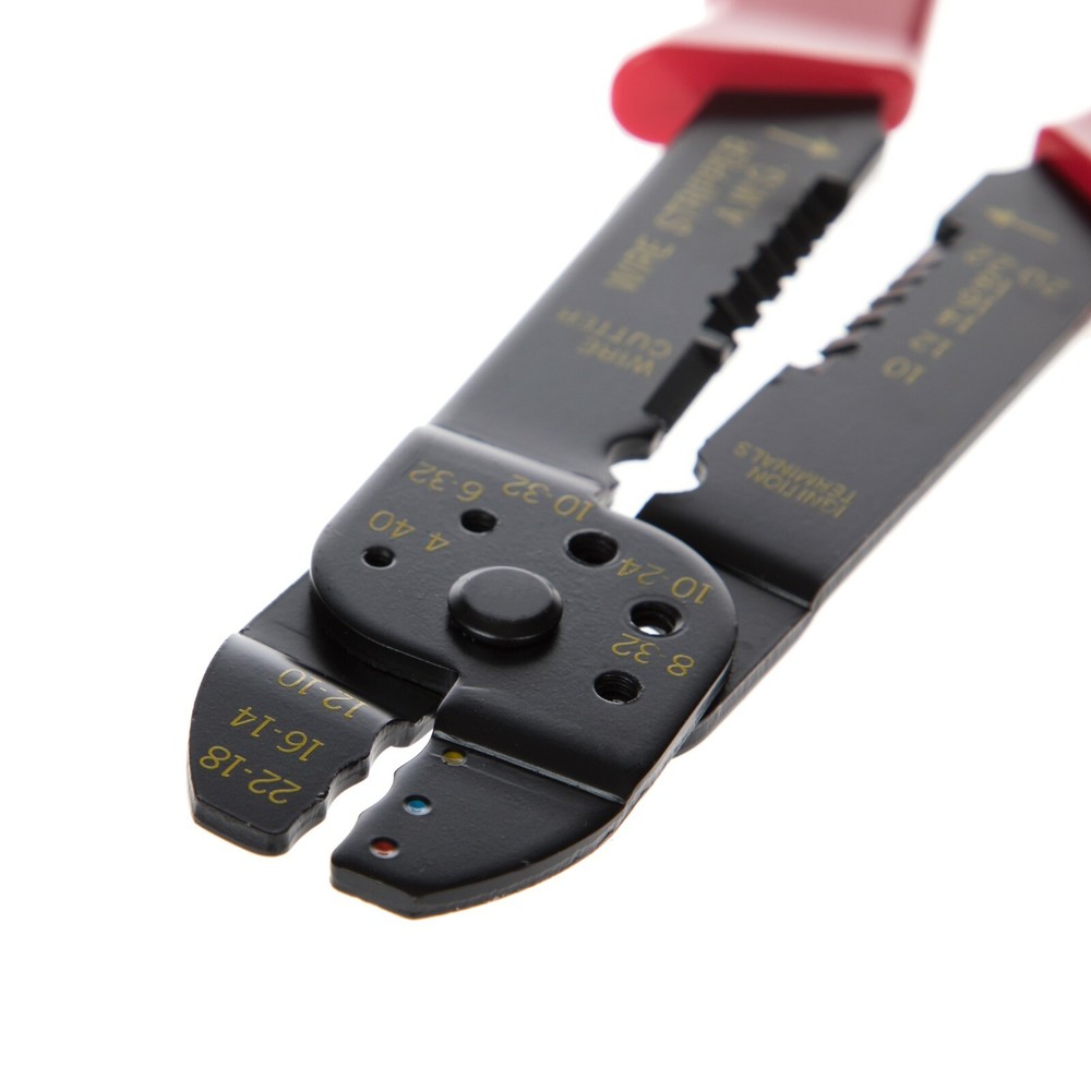 Wire Cable Stripper / Crimper Tool with 25 Piece Cable Terminal Connectors Set