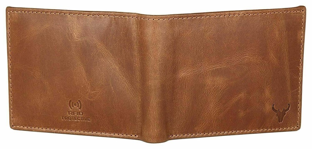 CLASSIC RFID Blocking Full OFGrain Leather MULTIPLE SLOT Bifold Wallet BROWN