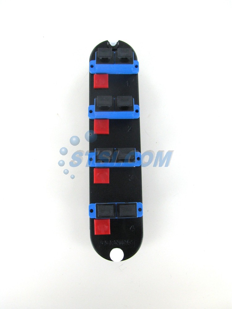 Corning CCH-CP08-59 Patch Panel, 4 SC Duplex OS2 Singlemode Adapters ~STSI