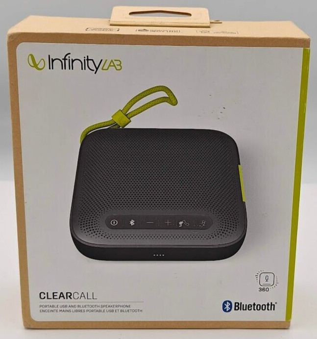 Bluetooth Speakerphone Infinity Clear Call - Black - NEW RETAIL