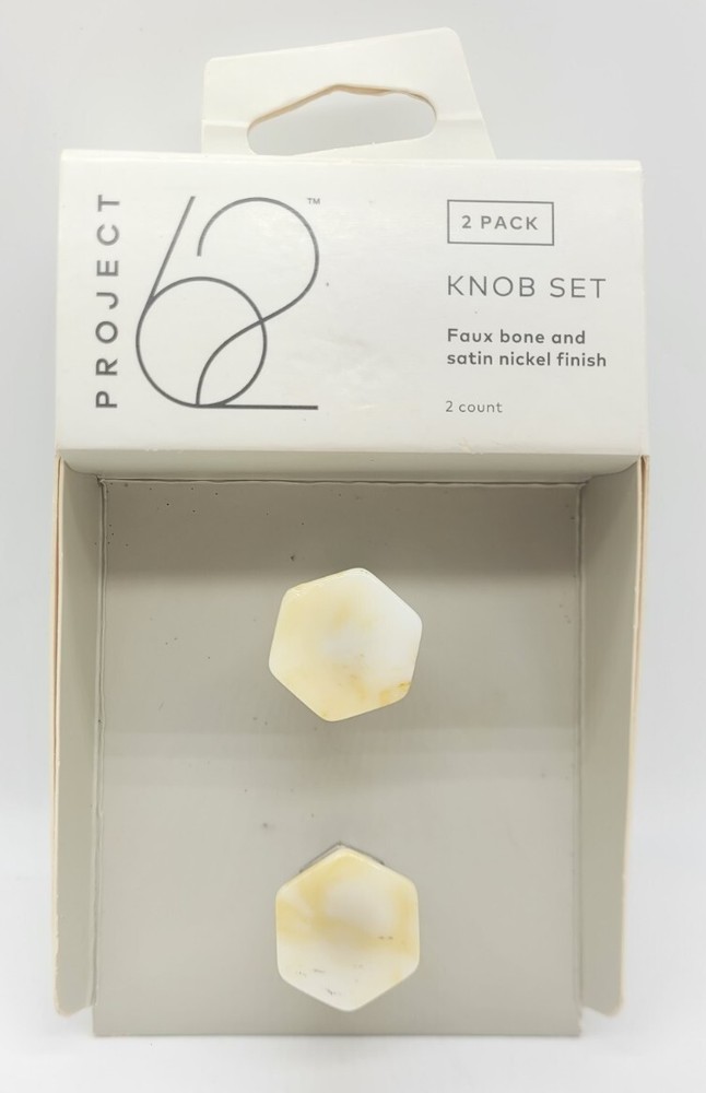 2-Pack Ivory Hexagon Resin Knobs in Ivory, Modernize Your Cabinets, Project 62