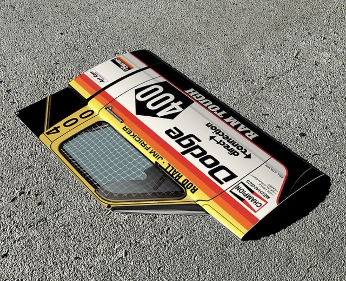 WOW! 1986 Dodge Ram Rod Hall Race Truck Off-road Racing Curved Sign