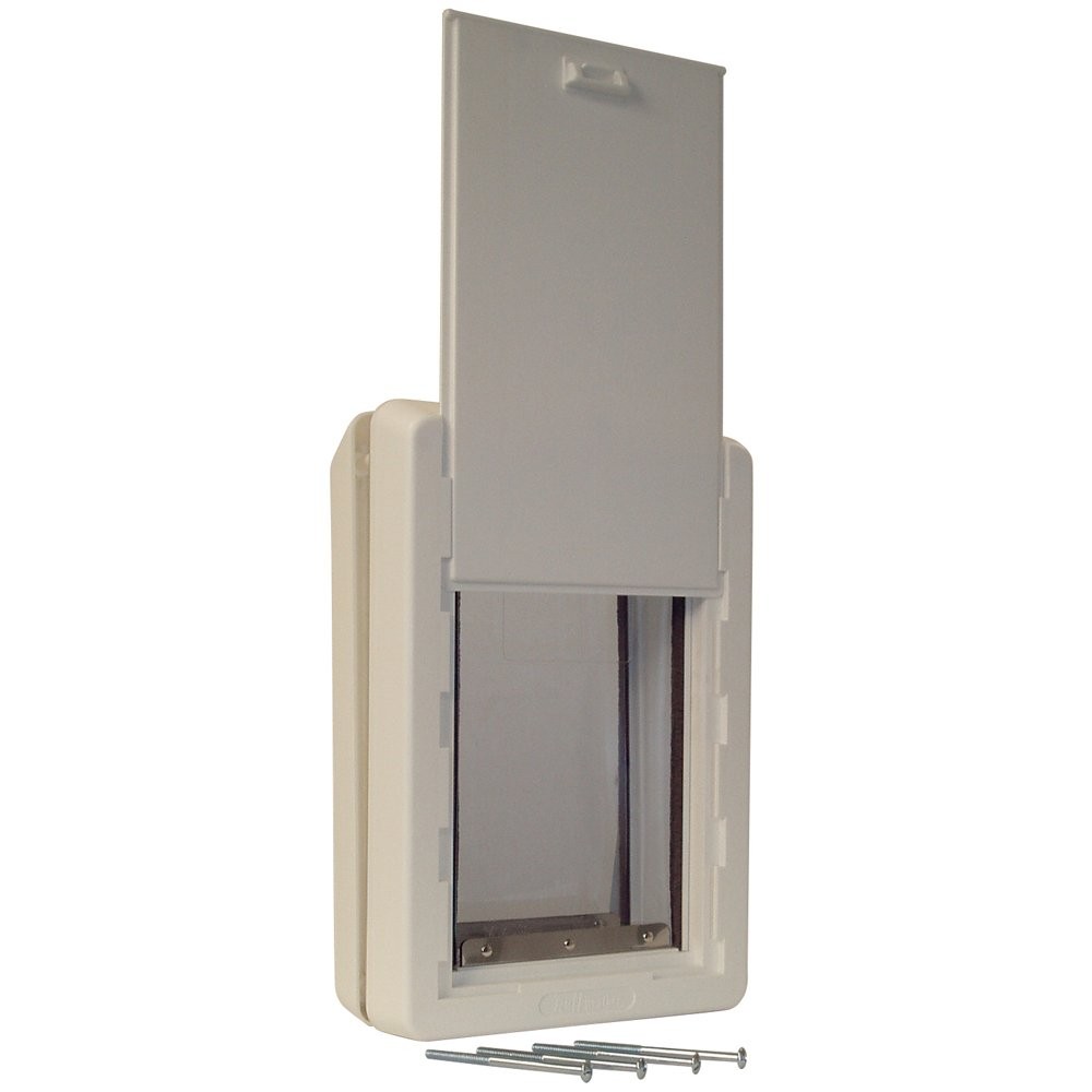 Extra Large Energy Efficient Dog Door With Adjustable Frame And Double Flap
