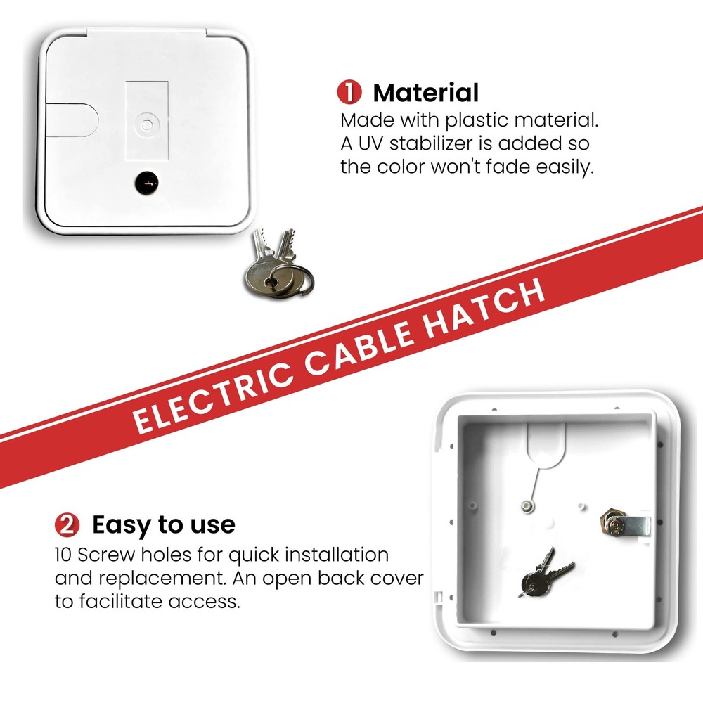 Lock | Rv Electrical Cable Hatch Lock With Key | Rv Cable Hatch Lock With Key |