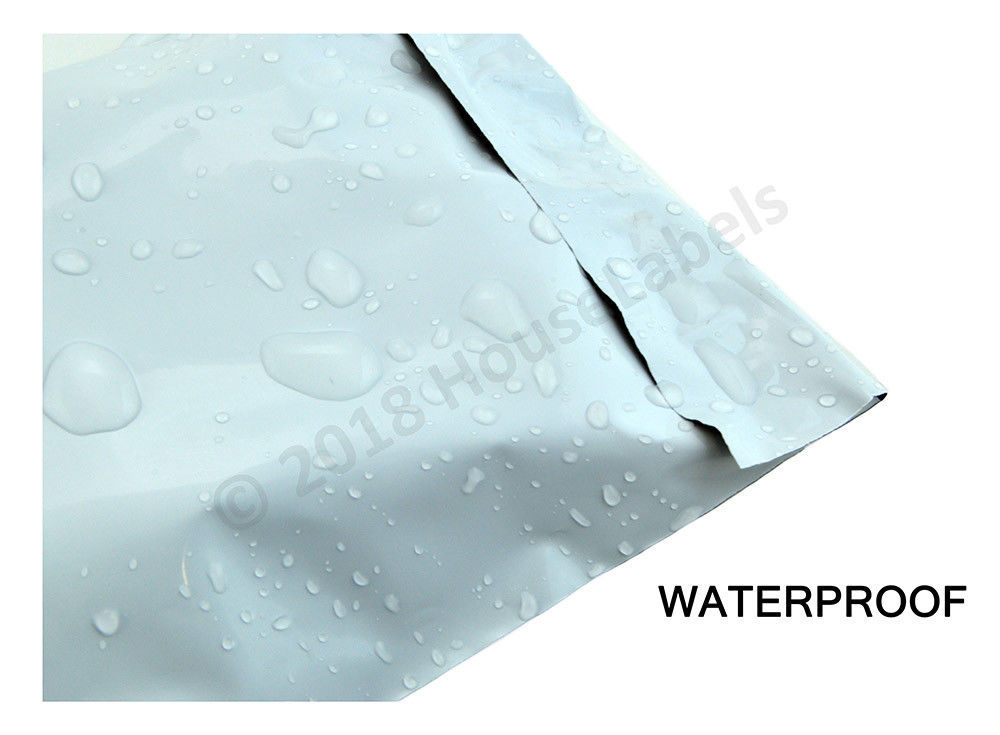 25-1000 POLY MAILER BAGS - HouseLabels - 2.35 MIL Thick White Shipping Envelopes