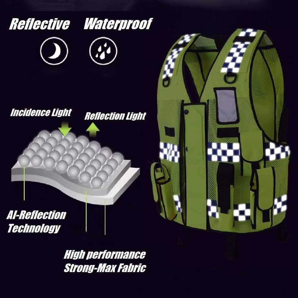 Reflective Safety Vest with High Visibility