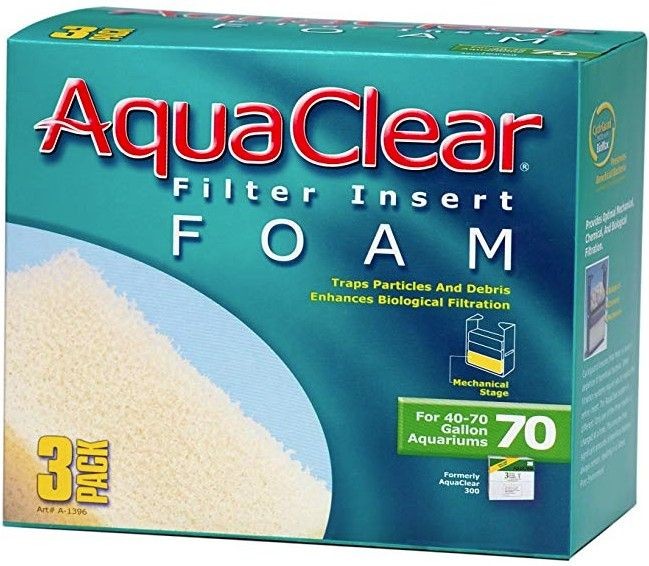 Aquarium, Aquaclear Filter Insert Foam (Size 70 - 3 count)