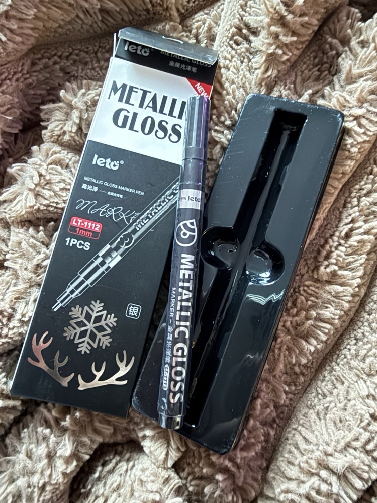 Oil-based Chrome Marker Pen High Gloss Silver 1 mm