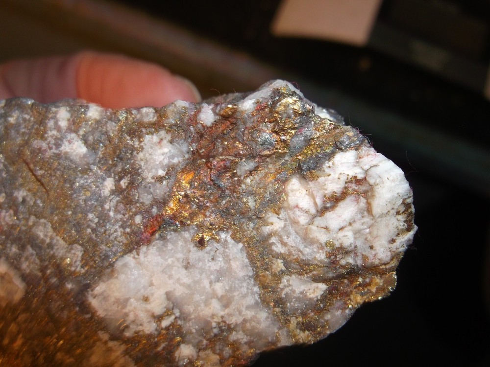 Gold, silver, copper, 287 grams samples ,ore high grade .