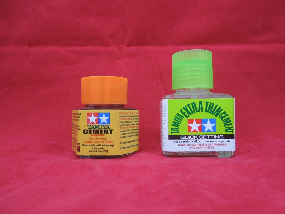TAMIYA 87182 Extra Thin QUICK SETTING CEMENT 40 ml + 87012  PLASTIC CEMENT 20ml