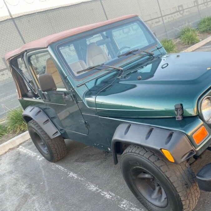 6 pcs for 97-06 Jeep Wrangler TJ 7" Wide Black Pocket Extended Fender Flares Kit