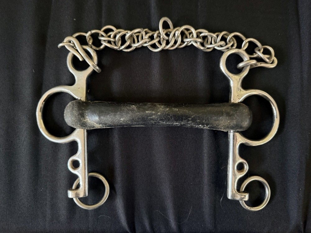 Hard Rubber Pelham bit size 5 1/4”