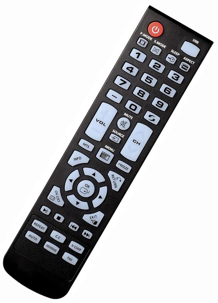 Universal Remote Control Replacement for All Element TV LCD LED HDTV Black