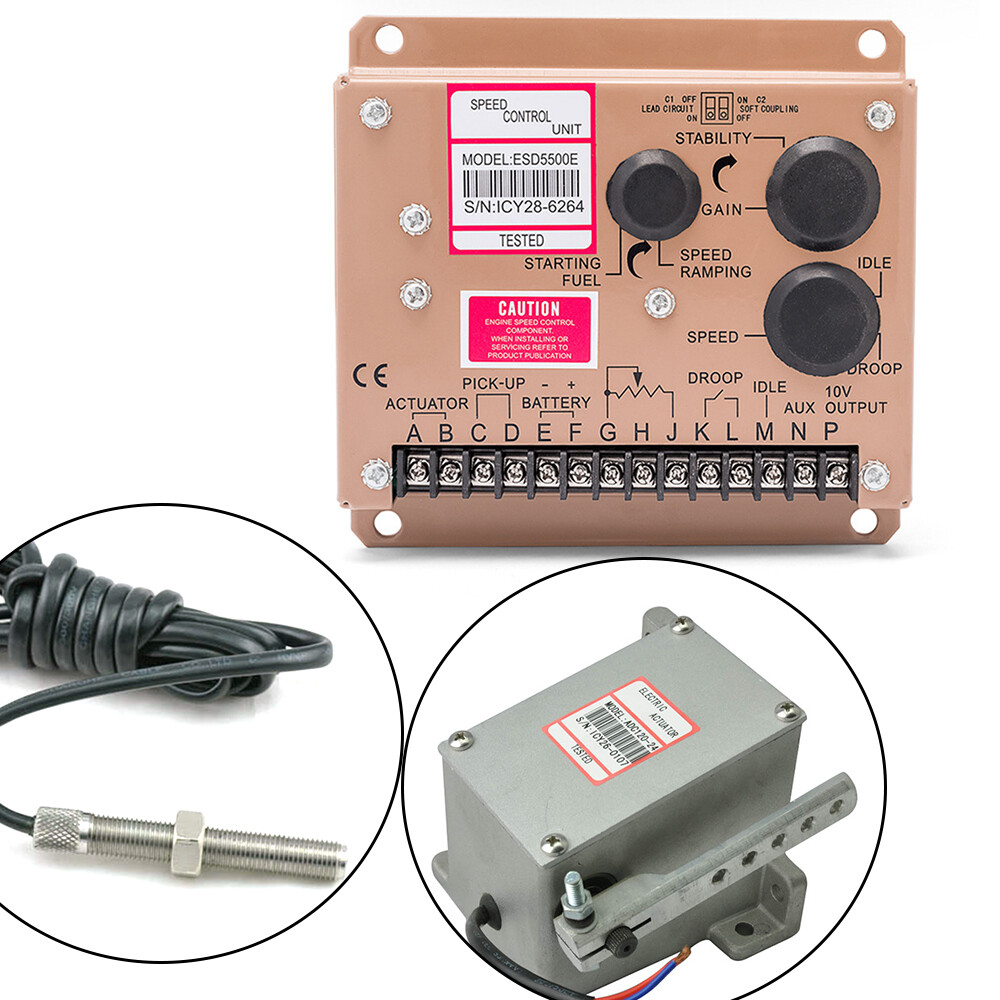 12V Governor ESD5500E Series Electronic Engine Speed Controller +ADC120 Actuator