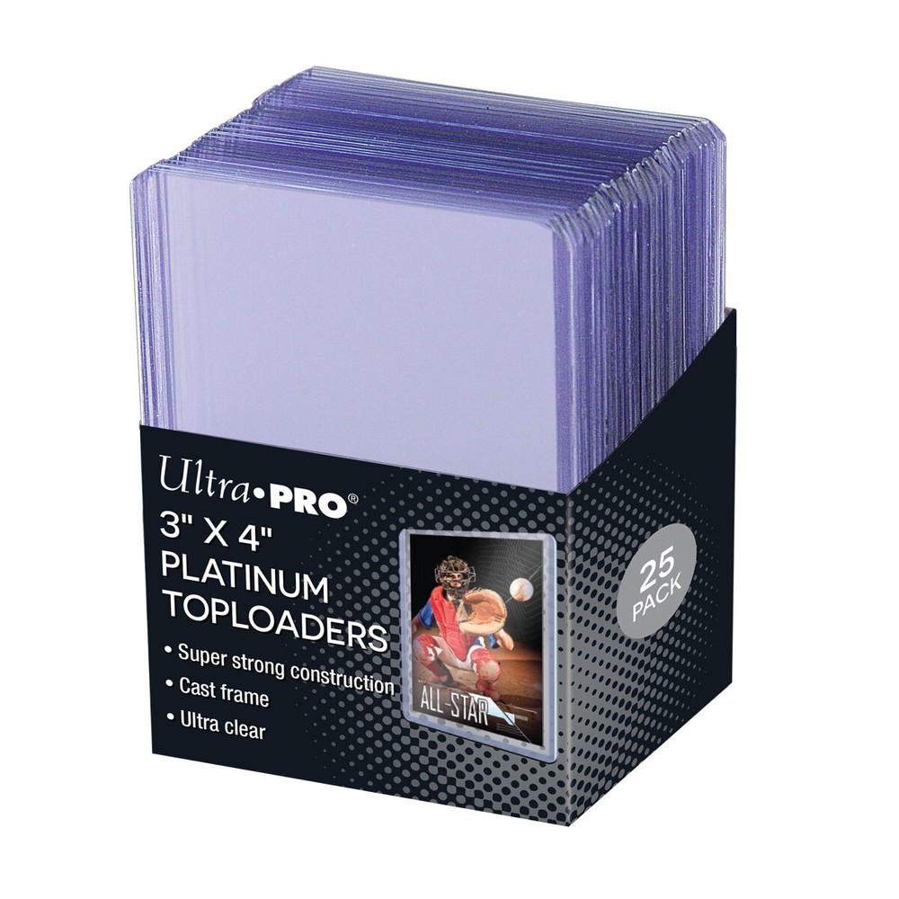 (25-Pack) Ultra-Pro Platinum Toploader 35pt Card Holders Improved Super Strong