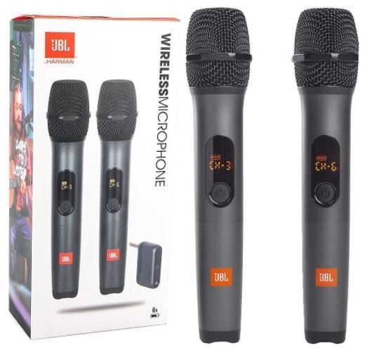 JBL Wireless 2 Microphone System -Rechargeable UHF Receiver with 6-Hour Battery
