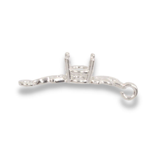 Round Leaf Design Pre-notched Bracelet Link