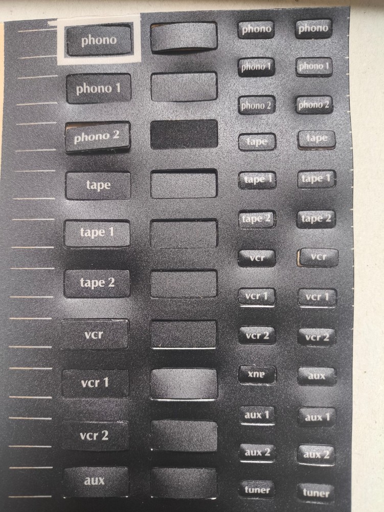 Naim input labels/stickers - Original