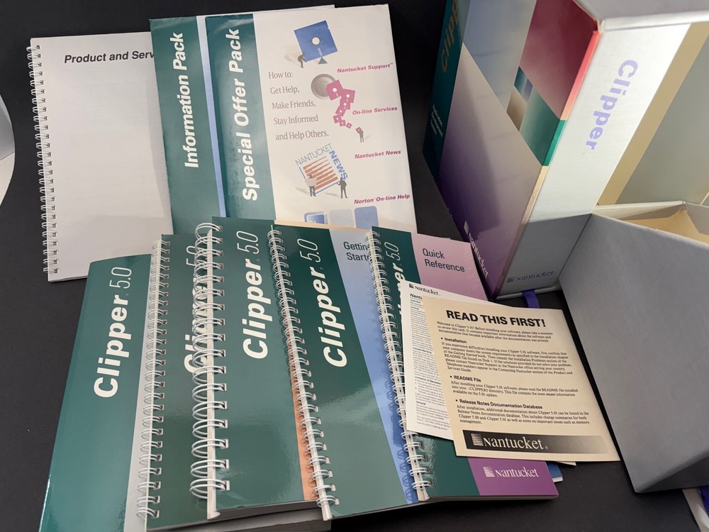 Nantucket Clipper v5.01 Application Development System IBM PS/2 PC XT AC 5.25