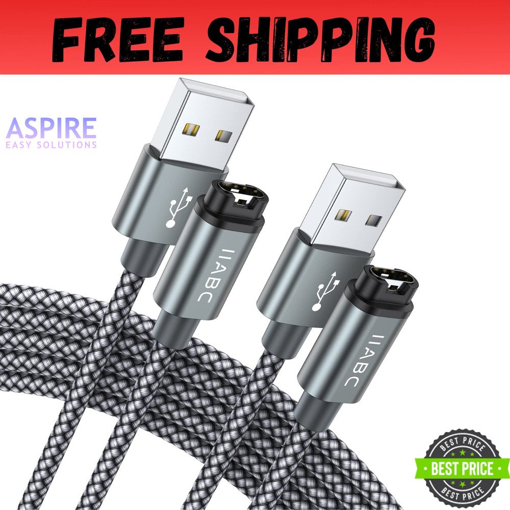 Compatible for Garmin Watch Charger Cable (2 Pack)
