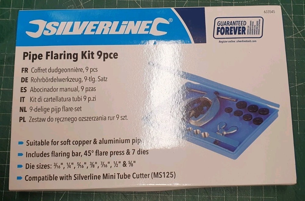 Pipe Flaring Kit 9pce 9pce - Silverline - 633545