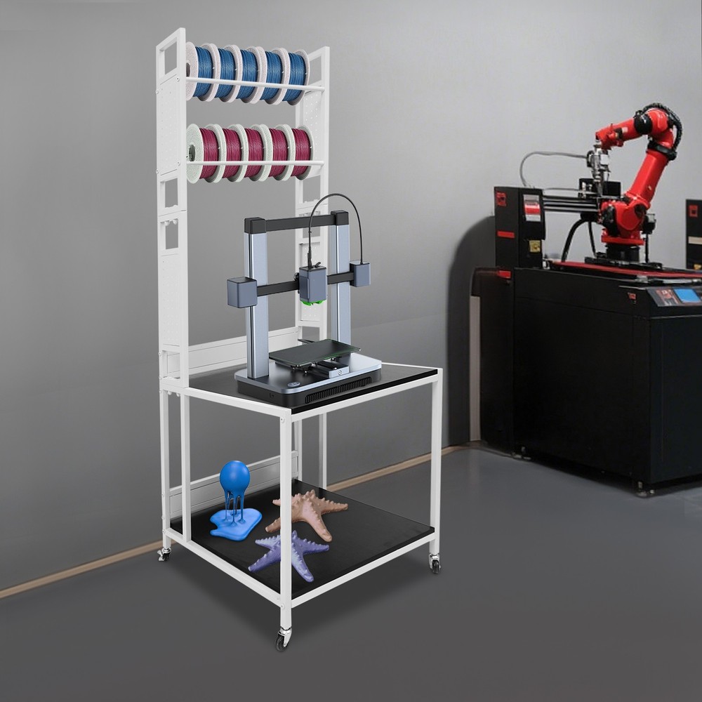 3D Printer Stand Heavy Duty Mobile Printer Table with Wheels for Studio Office