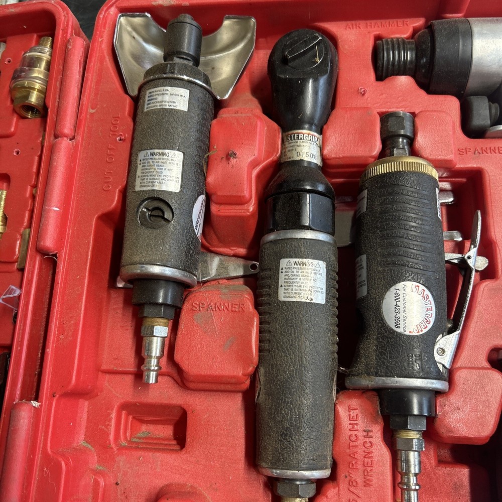Mastergrip 77 pc Air Tool Set Missing Some Impact Spanner Die Grinder Ratchet ++
