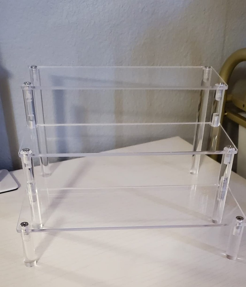 Acrylic Display Risers,Clear Display Risers Stand Small 8" x 12" 6"