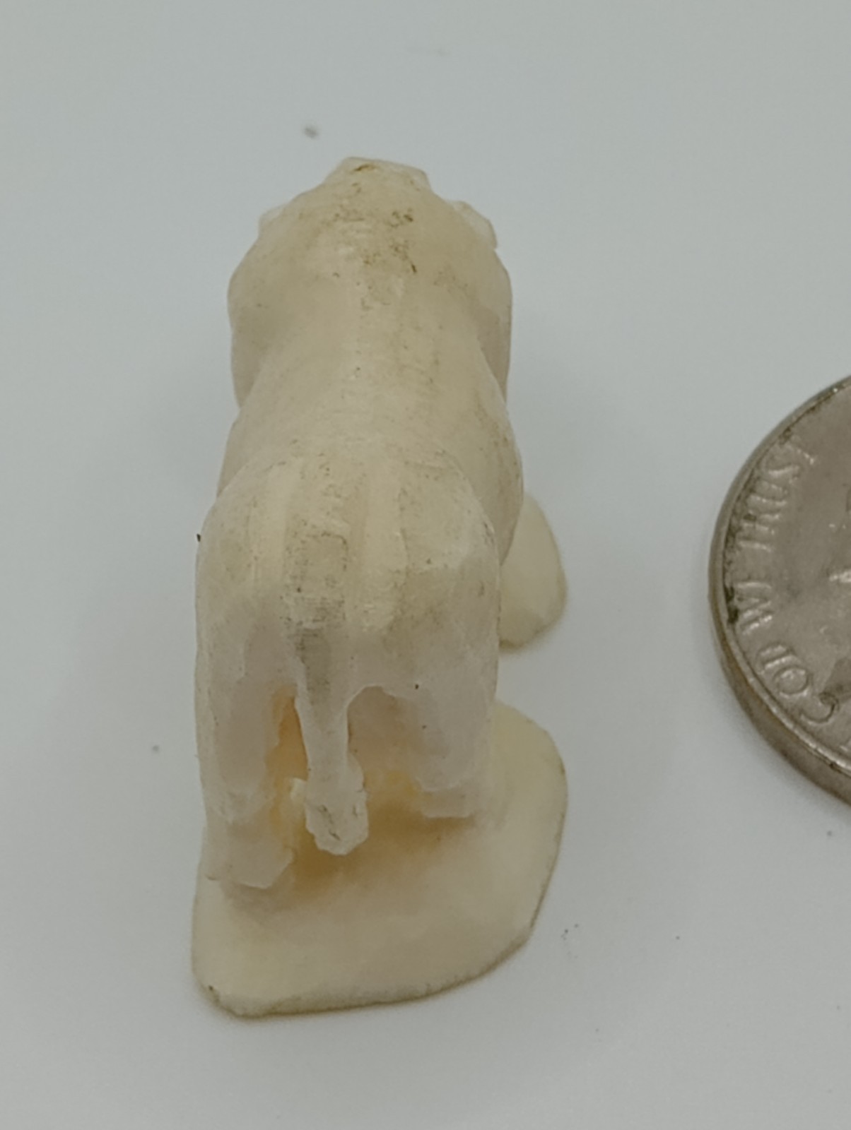 Bovine Bone Hand Carved Cow Figurine Made In USA Collector Item Farm Animal Gift