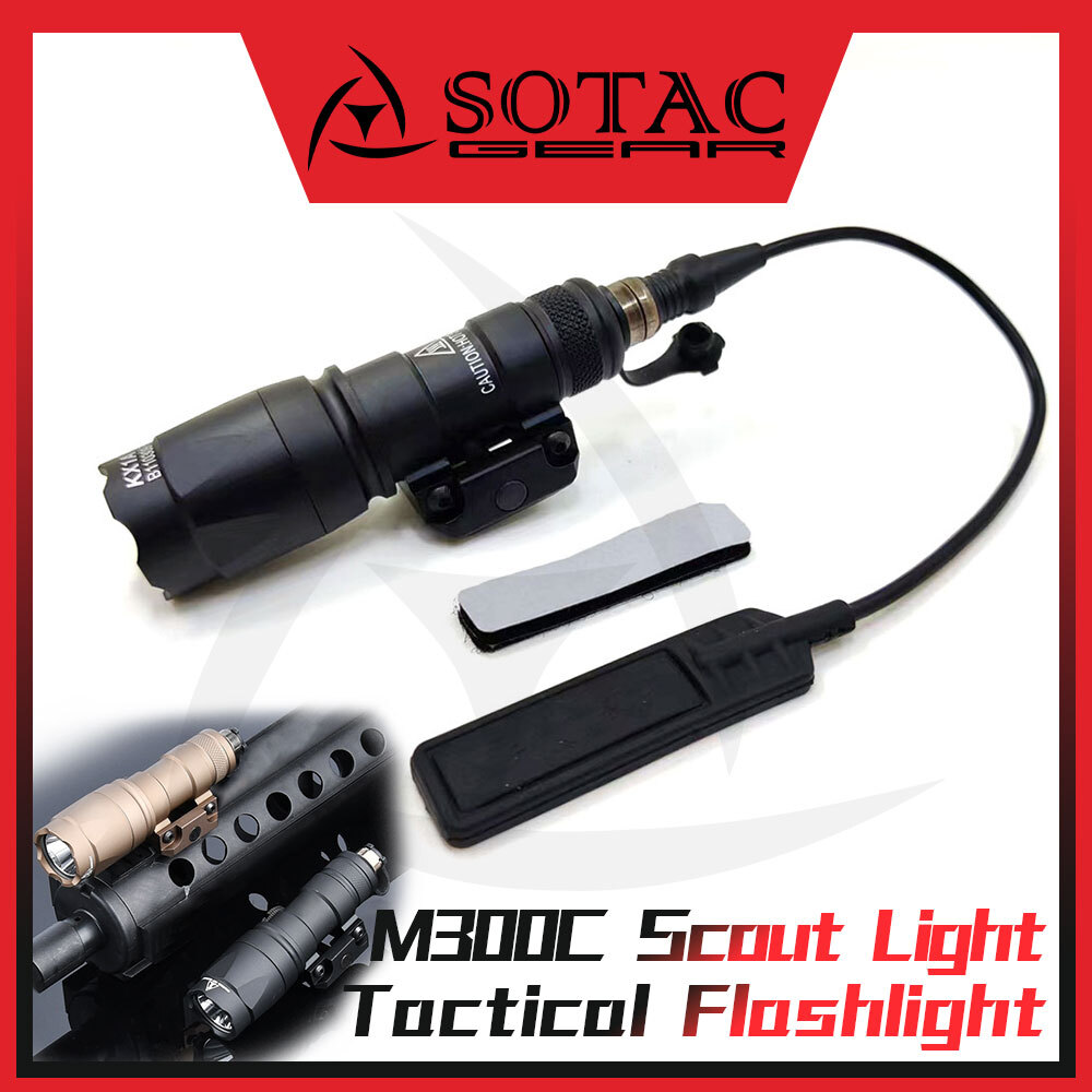 MINI M300C Scout Light Dual Function Switch Tactical M300 Flashlight Hunting