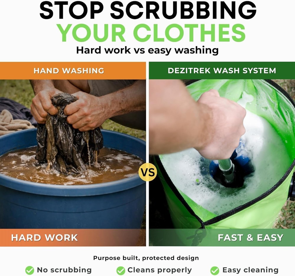 Large Portable Washing Machine – 4.4 lbs High-Capacity Off-Grid Laundry Solution