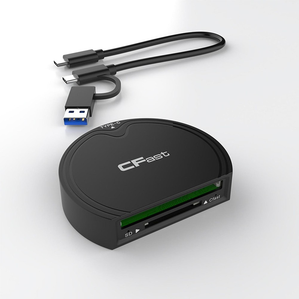 For CFast 2.0/SD Card Reader USB 3.2 GEN2 10Gbps Data Card Adapter Plug&Play