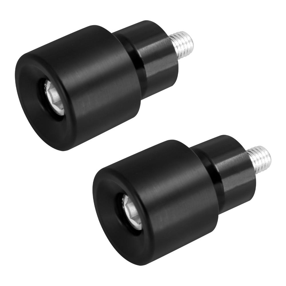 2x Black Engine Protective Guards Crashs Bars M12 End Balls Protector For Harley