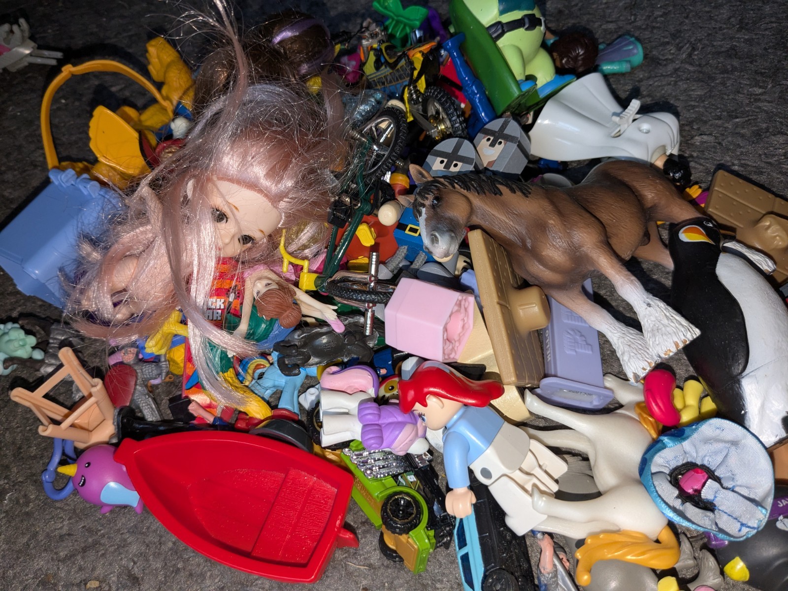 Bulk Kids Toy Figures Lot Mixed Characters Animals Dolls Dragons Toy Box